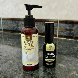 🐐CARISTA GOAT MILK KERATIN เคราตินนมแพะ แชมพู เซรั่มอาหารผม