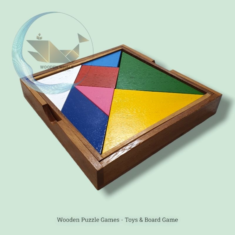 แทนแกรม 7 สี (Tangram Full color), ของเล่นเสริมสร้างทักษะ และพัฒนาการ -Wooden Toy -Toys -Puzzle Toy -Puzzle