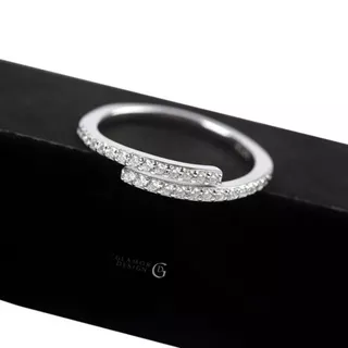 GLAMOR✨Endless Love ✨แหวนเงิน925แท้ ฝังเพชรCubic Zirconiaแวววับ ดีไซน์อินฟินิตี้รักไม่มีสิ้นสุด