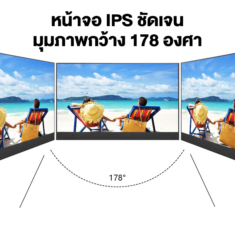 จอภาพแบบพกพา Portable  Monitor, 1080P FHD Extension Screen สําหรับพีซี, แล็ปท็อป, สวิตช์, Xbox, PS