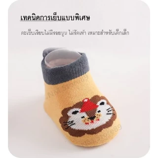 💥พร้อมส่ง💥 ถุงเท้าเด็กลายการ์ตูน มีรองพื้นกันลื่น อายุ 0-3 ปี