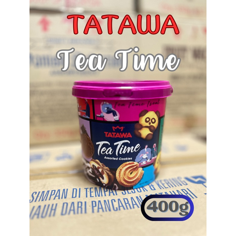 คุ้กกี้ TATAWA Tea Time Assorted Cookies (รุ่นถัง 400 กรัม)