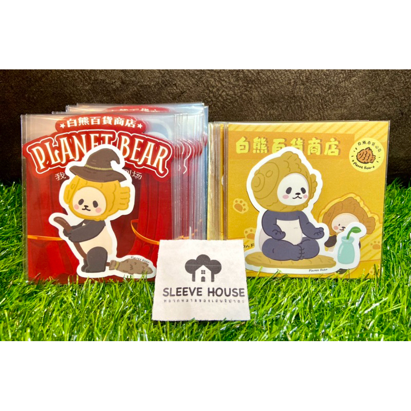 [Pop Mart 0005] สินค้าพร้อมส่ง! สติ๊กเกอร์ Panpan Taiyaki V.1 &amp; V.2 - Planet Bear , Art Toy , อาร์ททอย , รับประกันงานแท้