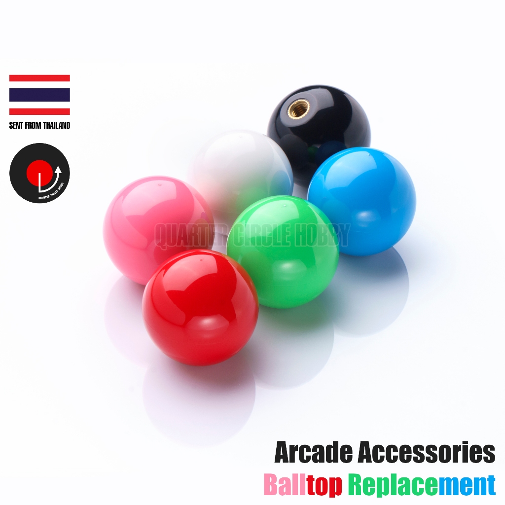 Arcade Balltop Replacement 35 mm | หัวบอลจอยโยก 35 มม. สำหรับ Sanwa, Hori Hayabusa, Seimitsu, Zippy
