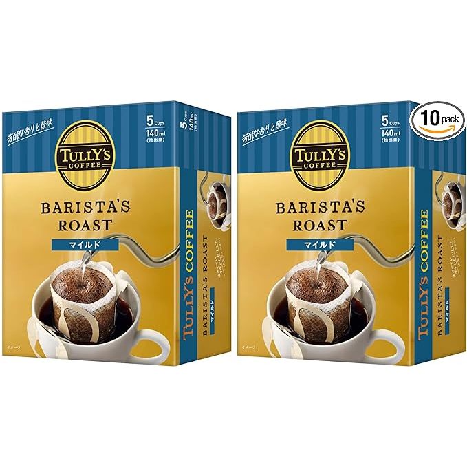 Tully's Coffee กาแฟดริป (มายด์) 9กรัม x 5 ถุง x 2 Barista's Roast [ส่งตรงจากญี่ปุ่น]