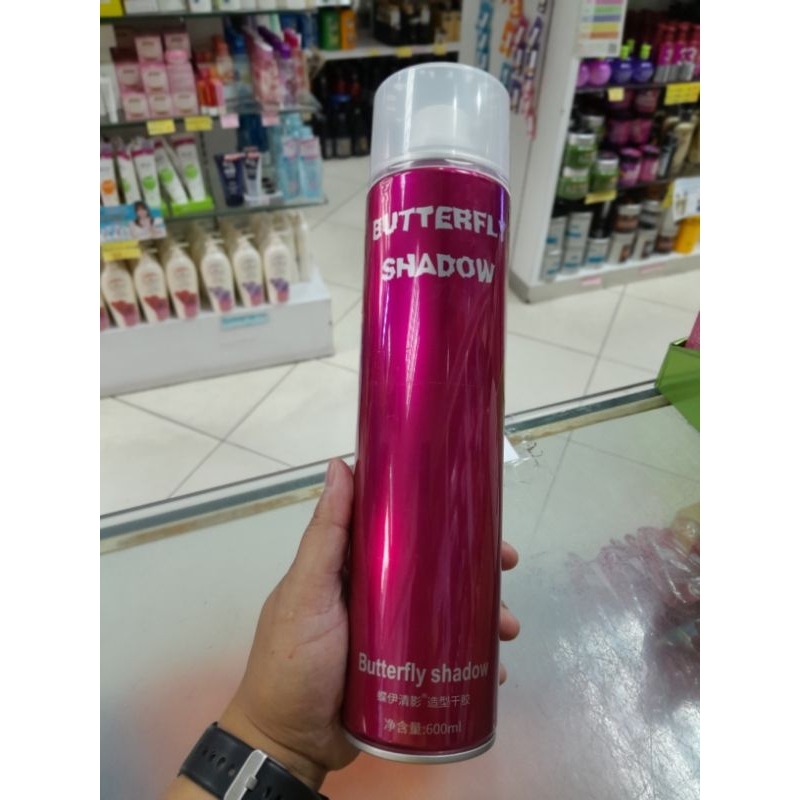 BUTTERFLY SHADOWสูตรใหม่แข็งพิเศษ(ชมพู)600 มล.
