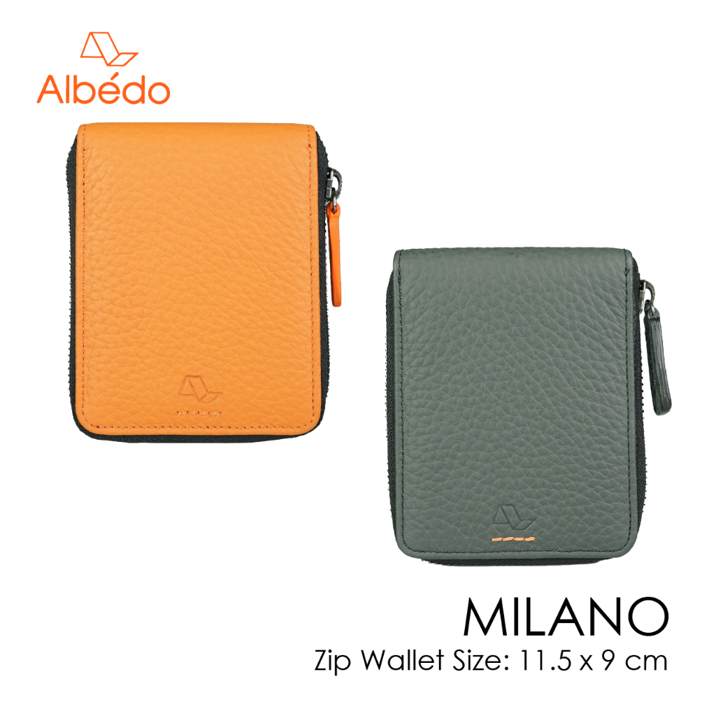 [Albedo] MILANO ZIP PURSE กระเป๋าสตางค์ใบยาว หนังแท้ รุ่น MILANO - ABML01374/ABML01396