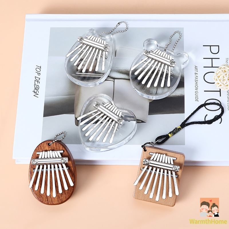เครื่องดนตรีเปียโนนิ้วโป้ง คาลิมบา คริสตัลใส ขนาดเล็ก 8 คีย์ kalimba คาลิมบา เปียโน คีย์บอร์ คริสตัลแบร์ พร้อมส่ง