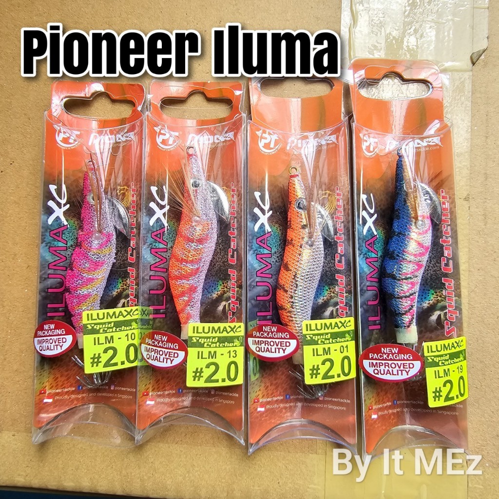 ของแท้ ราคาถูก ❗❗ โยกุ้ง ตกหมึก🦑🎣 PIONEER ILUMA [ ซองส้ม ] XC SQUID CATCHER เหยื่อตกหมึก เรืองแสง มี 3 ไซส์ Fishing Lure