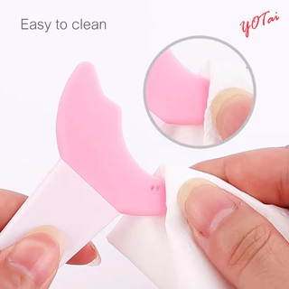 YOTAI แผ่นกั้นอายไลเนอร์ แผ่นกั้นขนตา แผ่นมาสคาร่าคิ้ว ซิลิโคน แต่งตาเครื่องมือเสริม มาสคาร่า แอพพลิเคเตอร์ ใช้ซ้ําได้