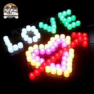โคมไฟเทียน LED หลายสี เทียนอิเล็กทรอนิกส์ เป็นเนื้อเทียนไขหอมแท้ เทียนปลอม ไม่มีเปลวไฟและควัน