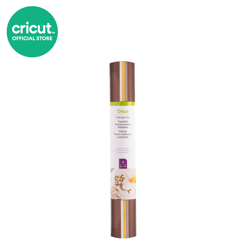 Cricut Foil Iron-On Sampler Metallics ขนาด 12x12 นิ้ว ใช้กับเครื่องตัดรุ่น Explore 5 และ Maker 4