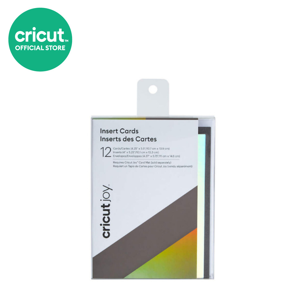 Cricut Joy Insert Cards Gray/Silver Holographic ขนาด 4.25x5.5 นิ้ว กระดาษการ์ดสำหรับเครื่องตัดรุ่น Cricut Joy