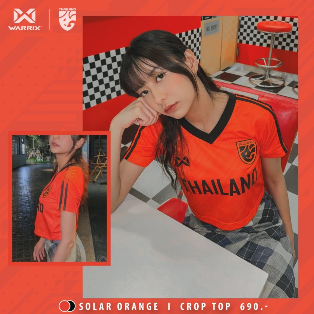 WARRIX เสื้อคอวี Football Life Style Crop Top (WA-233FBWTH14)