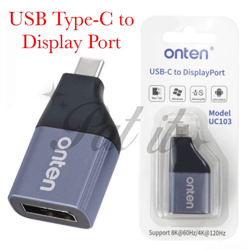 Onten UC103 USB Type C to DisplayPort 8K@60Hz/4K@120Hz