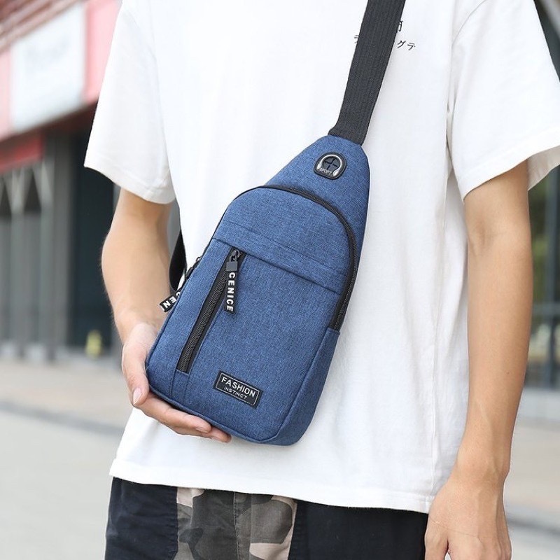 (พร้อมส่ง)Su120 กระเป๋าสะพายข้างผู้ชาย กระเป๋าคาดเอว Men's sports durable multi-function outdoor casual fashion chest ba