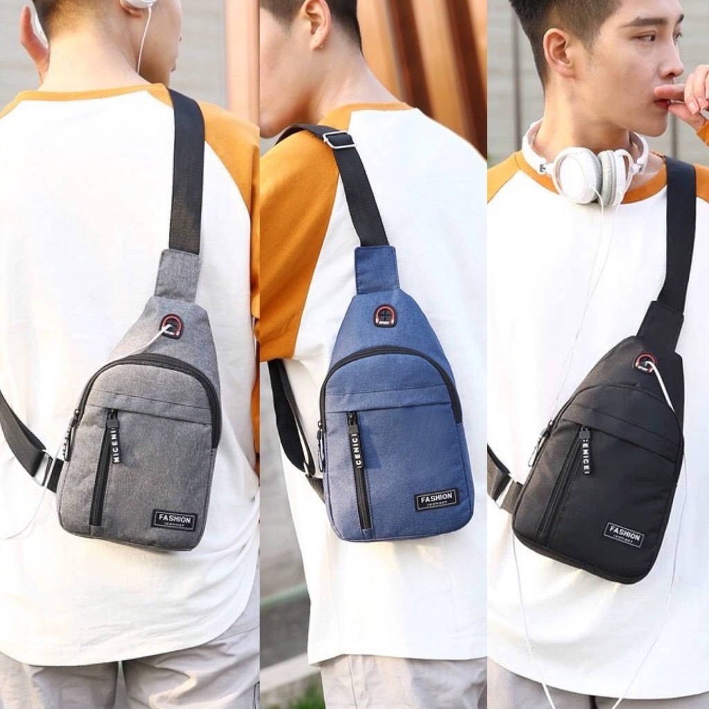 (พร้อมส่ง)Su120 กระเป๋าสะพายข้างผู้ชาย กระเป๋าคาดเอว Men's sports durable multi-function outdoor casual fashion chest ba