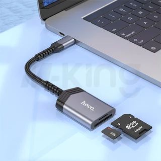พร้อมส่ง🎇 Hoco รุ่น UA25 เครื่องอ่านการ์ดลีดเดอร์ ตัวแปลง SD/TF OTG Card Reader 2in1 USB-C