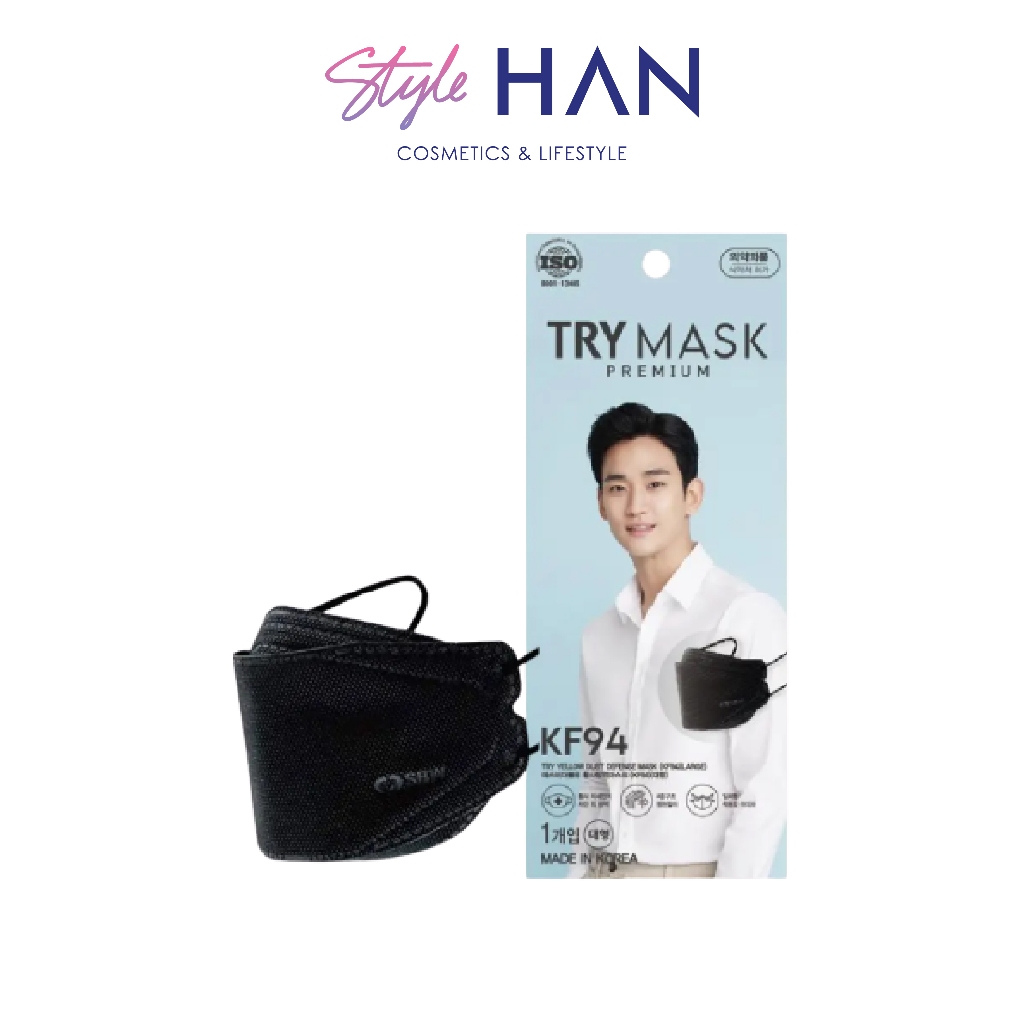 [EXP 2024-03-14] หน้ากากอนามัยเกาหลี KF94 Try Mask Premium สำหรับผู้ใหญ่ของแท้จากเกาหลี