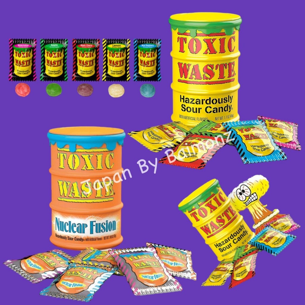 🔥 พร้อมส่งจากไทย 🔥 Toxic Waste Sour Candy ลูกอมผลไม้ (เปรี้ยวจี๊ดดดด) จาก USA