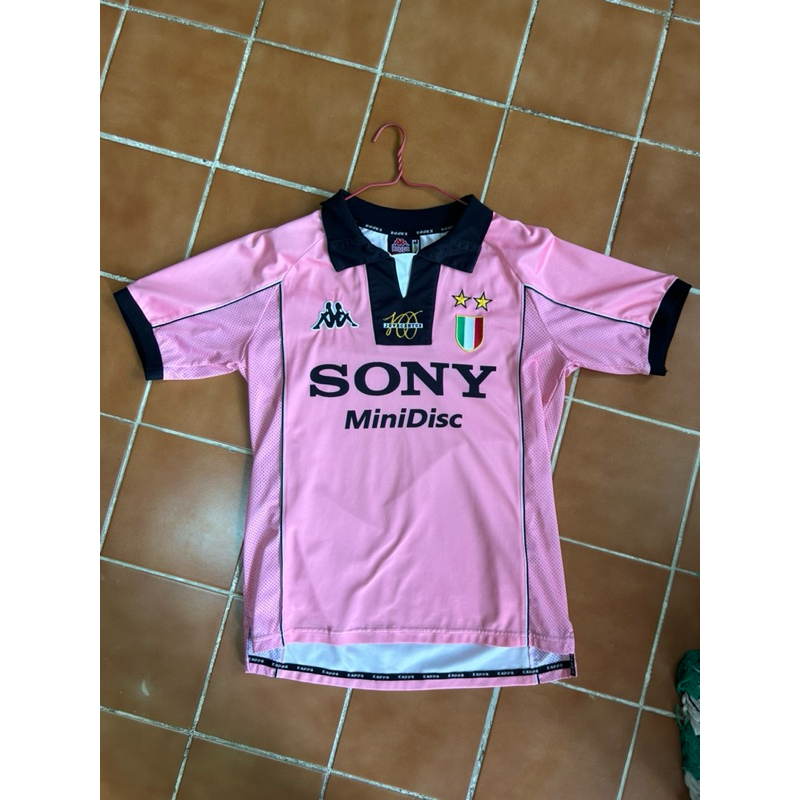 เสื้อJUVENTUS AWAY CENTENARY PINK 1997-1998 RETRO FOOTBALL SHIRT SOCCER JERSEY