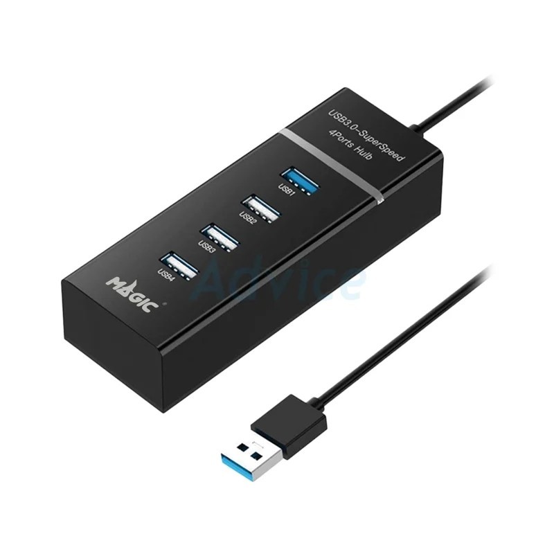 4 Port USB HUB v2.0 MAGIC TECH MT291 (Black) - A0154203