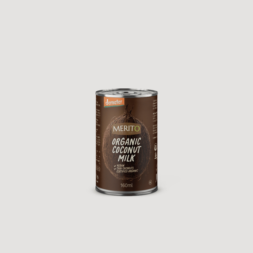 MeritO Organic Coconut Milk 160ml. (เมอริโต้ กะทิออร์แกนิค 160มล)
