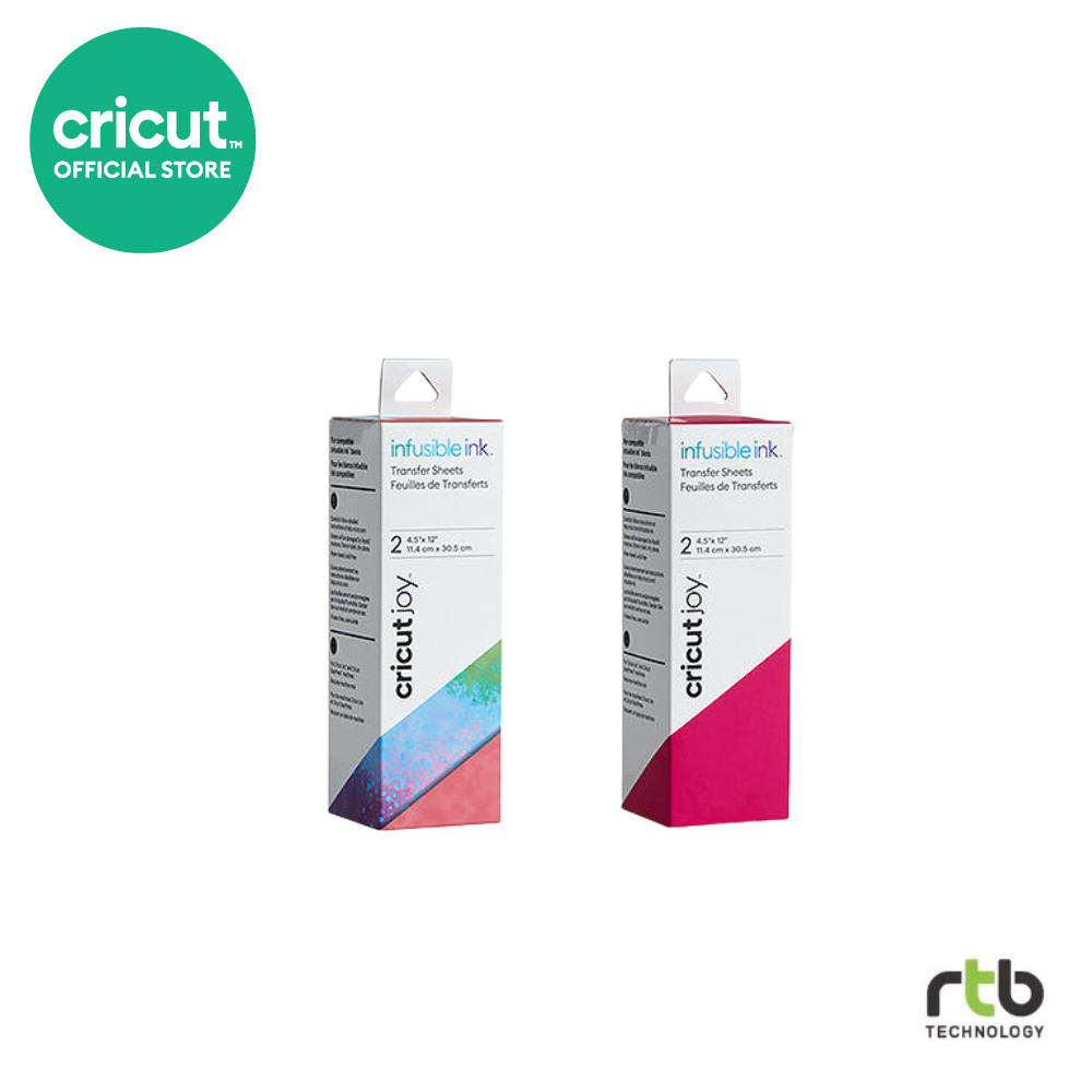 Cricut Joy Infusible Ink Transfer Sheets แผ่นหมึกสำหรับพิมพ์เพื่อสร้างลวดลายลงบนชิ้นงาน ใช้กับเครื่องตัด Cricut Joy