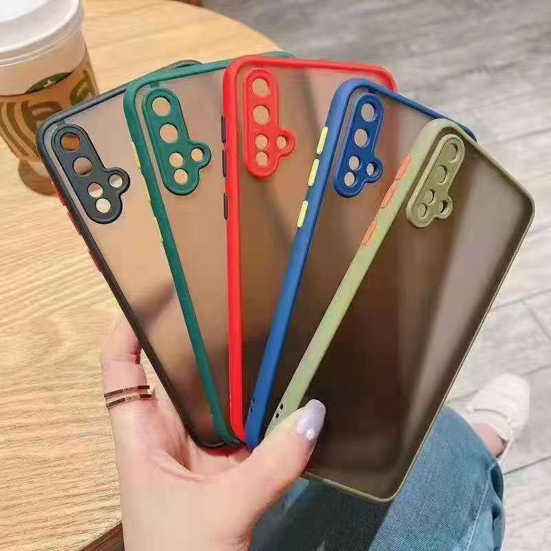 เคสขอบสีหลังด้าน SAMSUNG A06 A16 Note20 Note20ultra S20fe A42(5G)  A51 A71(4G) A14 5G J4plus J6plus 025