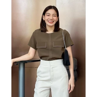 a&oB เสื้อ line blouse (ขนาดxs-xl)* * ระวังสินค้าเลียนเเบบ การออกเเบบเเละลิขสิทธิ์ brand a&oB