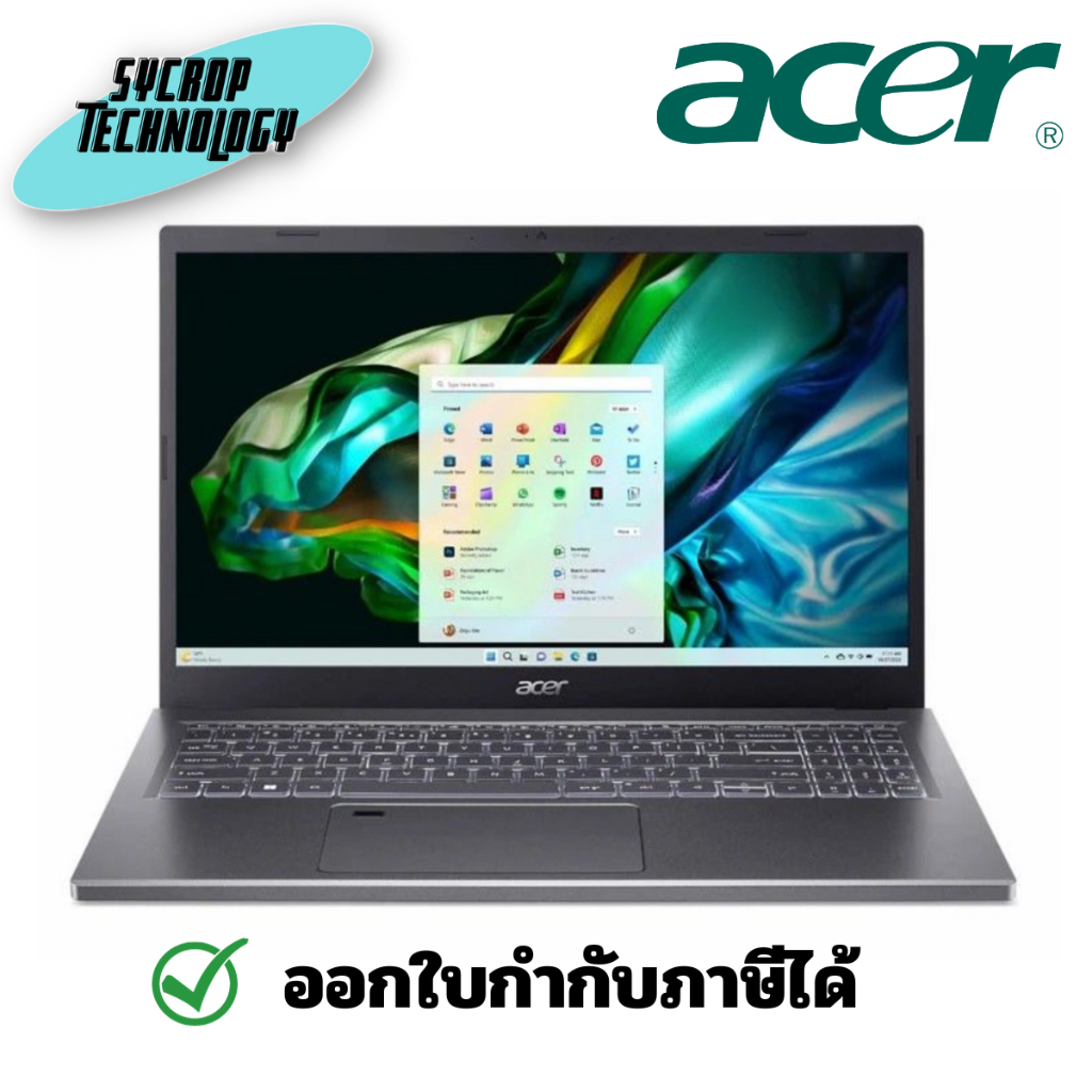NOTEBOOK โน๊ตบุ๊ค ACER ASPIRE A515-58M-33PU INTEL I3-1315U / 8GB LPDDR5 / 512GB / WIN11+OF เช็คสินค้