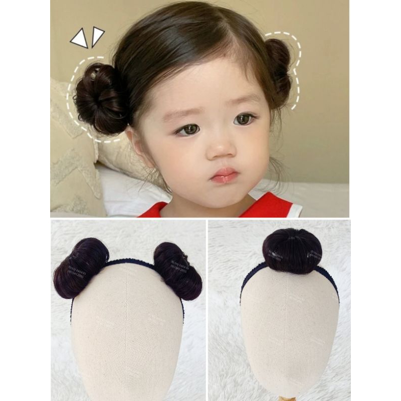 🔥พร้อมส่ง🔥มวยผมเด็กดังโง๊ะเด็ก🎀มีแบบสายคาดและแบบกิ๊บหนีบพร้อมส่งจากไทยงานสวยเป็นธรรมชาติเสมือนจริง
