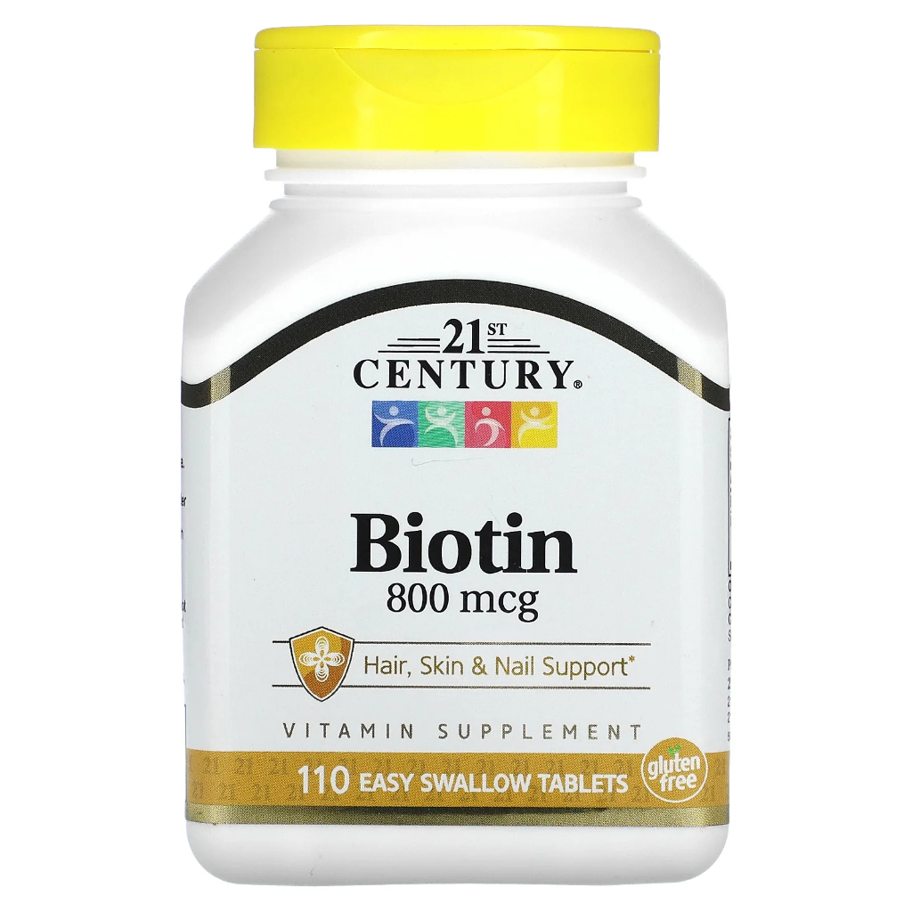 21st Century, Biotin, 800 mcg, contains 110 easy-to-swallow tablets. (No.266)