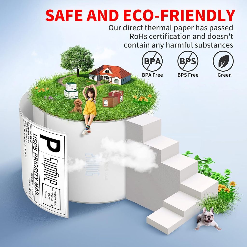 ใบแปะหน้าพัสดุ ยกลัง 24 ม้วน 100x150 mm ม้วน 500 แผ่น สติ๊กเกอร์ความร้อน Thermal Sticker Label 4x6 นิ้ว