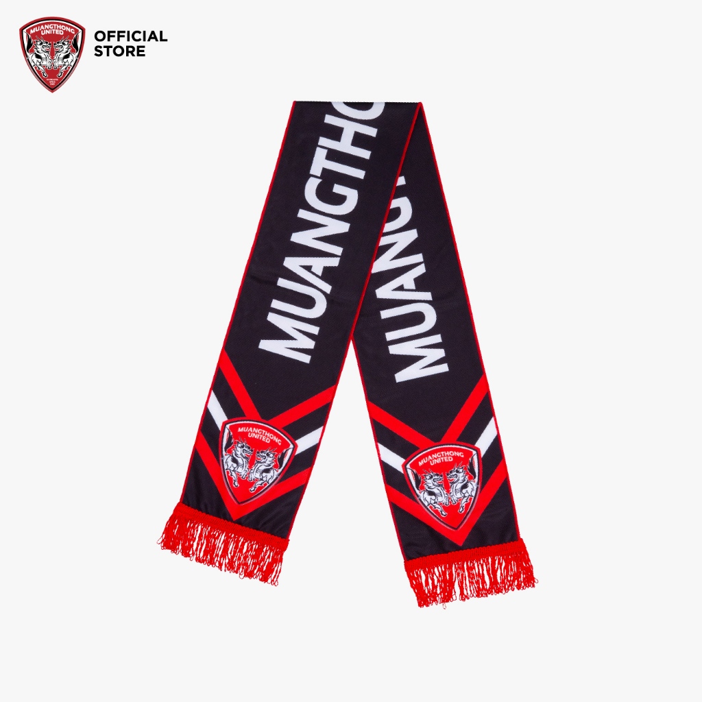 Muangthong United : ผ้าพันคอเมืองทองยูไนเต็ดสีดำ เหลี่ยมข้าง : Scarf Square Side