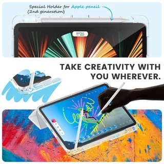 เคสสำหรับไอแพดใสวัสดุแข็งแรงกันเครื่องงอ for Air6 11นิ้ว Air7 air4/5 Gen10 Gen11/2025 pro11 12.9 13นิ้ว gen7 8 9/10.2นิ้