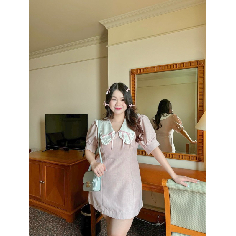 Abigail dress 🎀✨ เดรสปกระบายติดโบว์ - merrychubbyhouse - รูปที่ 2