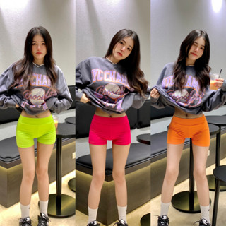 🌈SpinnyHouse🌈กางเกงเลคกิ้ง ขาสั้นซับใน ใส่กันโป๊ 🍯 ผ้าเรย่อน…