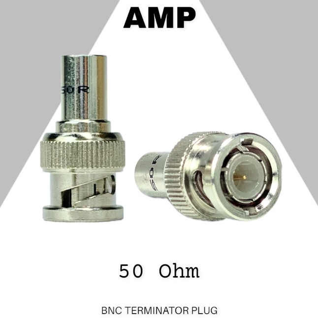 BNC 50Ohm (1,2,4ชิ้น) BNC RF Coaxial Terminator Plugs ขั้วทอง (NOS) Amphenol