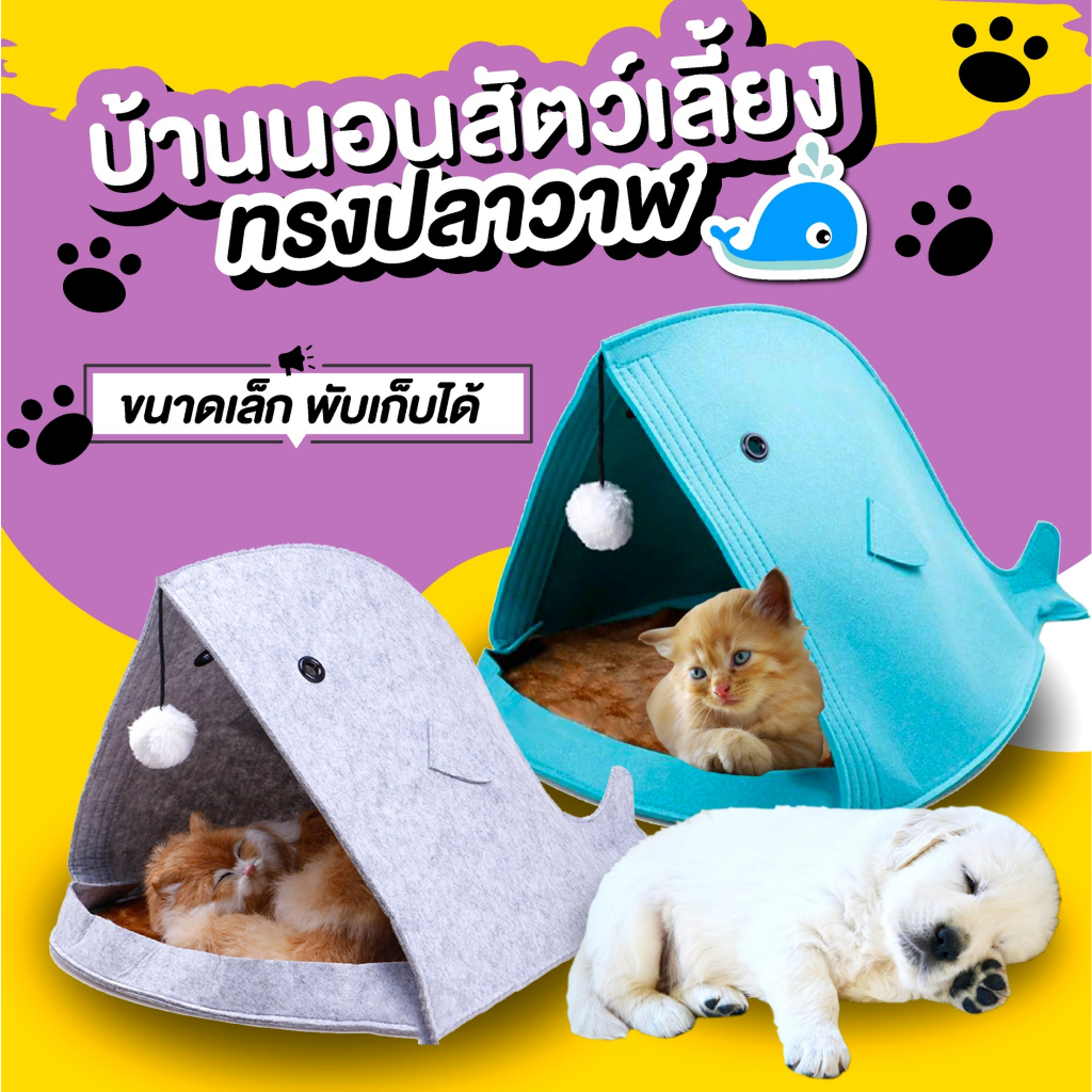 ✅ส่งฟรี✅บ้านนอนสัตว์เลี้ยง ขนาดเล็กพับเก็บได้ ที่นอนแมว ที่นอนหมา บ้านแมว บ้านหมา บ้านนอนพกพา มีให้เลือก 8 แบบ