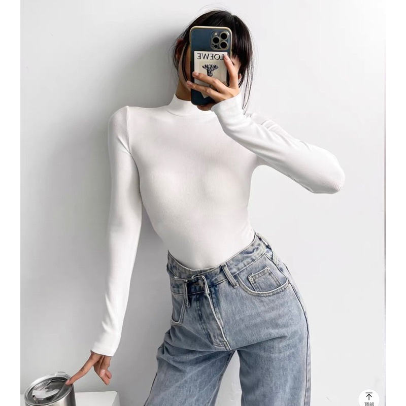 I’m rayon🌈บอดี้สูทคอเต่าแขนยาว ใส่สบายได้ทุกโอกาส💄A16 - รูปที่ 5