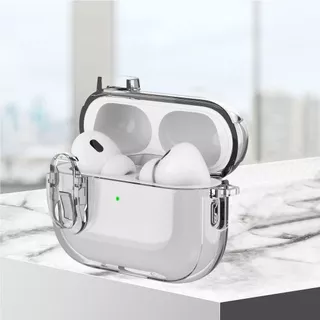 เคสแอร์พอด Pro3 (AirPods4) รุ่นที่ 4 3 2 1 Proเคสใส เคสโปรงใส ฝาครอบ คลิปล็อค (Model.21)