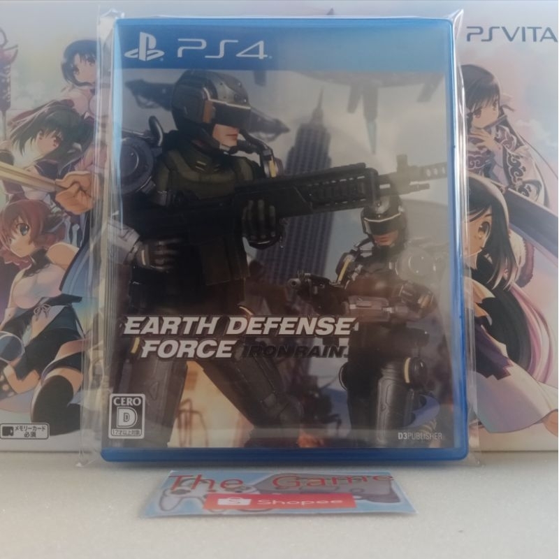 (PS4)​ เเผ่น​เกมส์​✍️เเนะ​นำ​สนุก​✍️ PS4​ - PS5​ earth defense force iron rain ZONE2​ (English)​ ภาษ