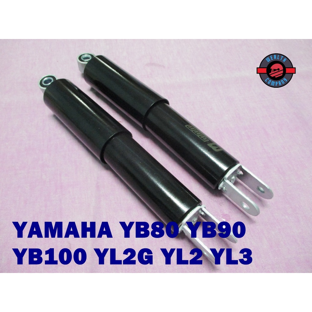 #โช๊คหลัง สีดำ YAMAHA YB80 YB90 YB100 YL2G YL2 YL3 // Rear Shock Set “BLACK” (290 mm.)