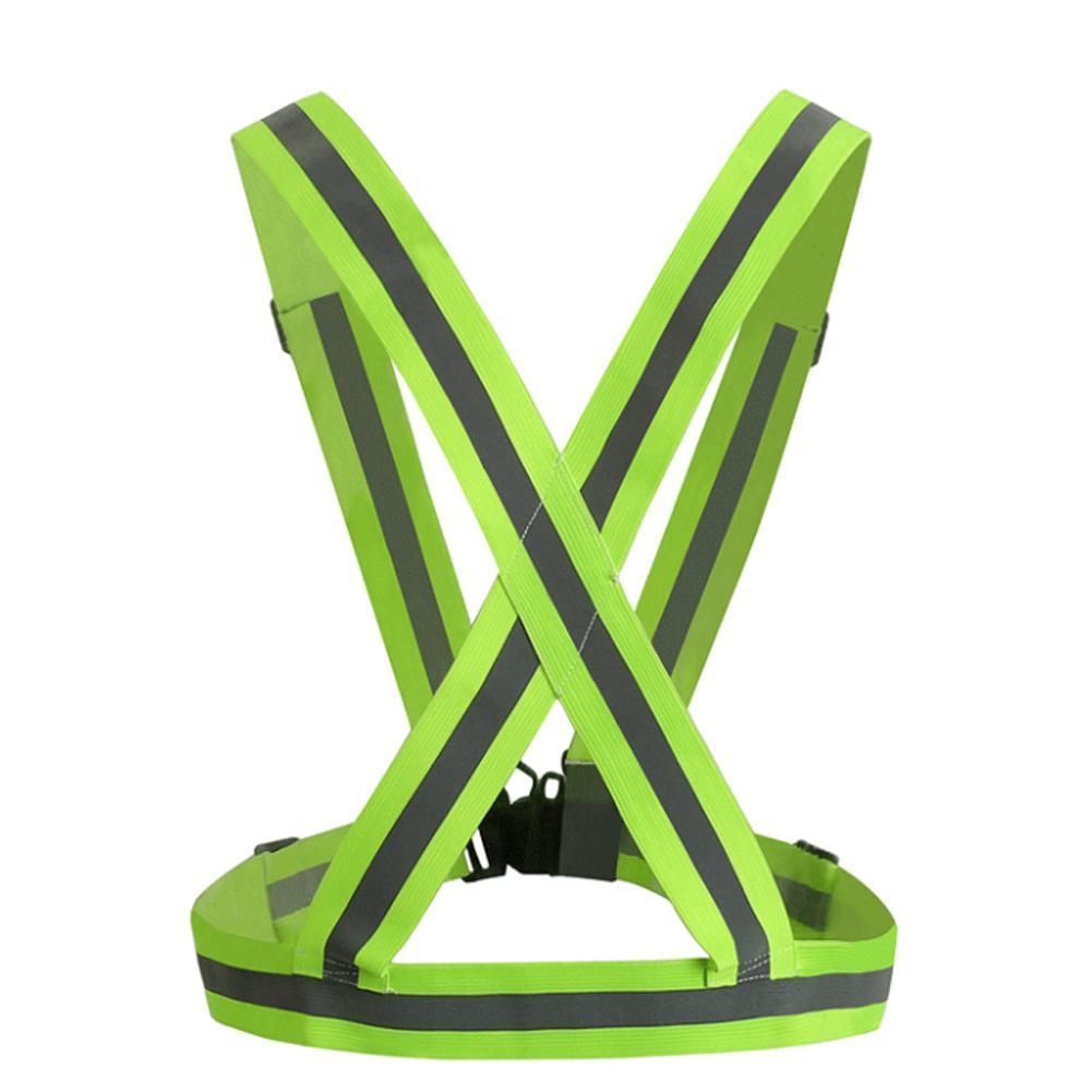 Reflective Vest เสื้อสะท้อนแสงกลางคืน เสื้อกั๊กสะท้อนแสงแบบสายรัดปรับยืดหยุ่นสาย Reflective Belts