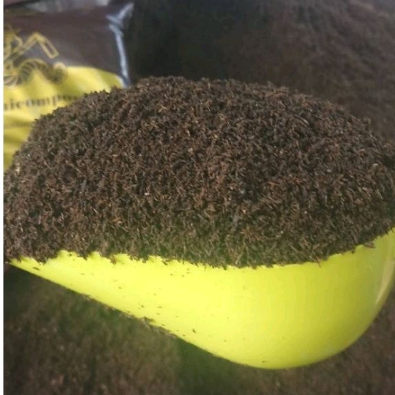 มูลไส้เดือนแท้100% ( หมักแบบPrecompost ) ผสมน้ำหมักจุลินทรีย์ ไม่ผสมดิน 850 กรัม - รูปที่ 2