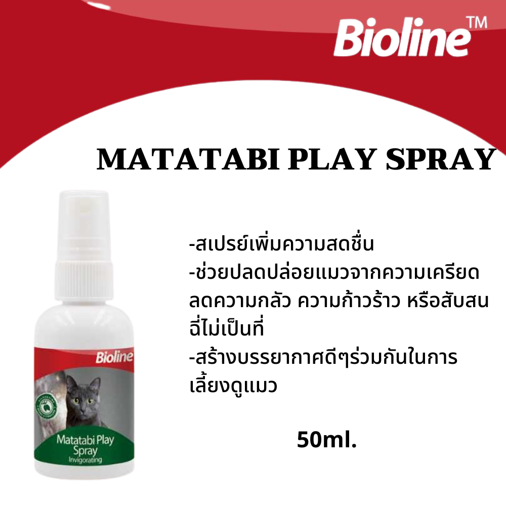 มาทาทาบิ เพลย์สเปรย์ เพิ่มความสดชื่น ช่วยปลดปล่อยแมวจากความเครียด Matatabi play spray 175ml.(B2537)