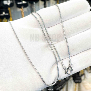 787 สร้อยคอสแตนเลสแท้100% สร้อยพระ สร้อยลายงู งูกลม 1.5mm สร้อยคอพระ สร้อยสแตนเลสแท้ไม่ลอกไม่ดำ สีเงิน และ ทอง