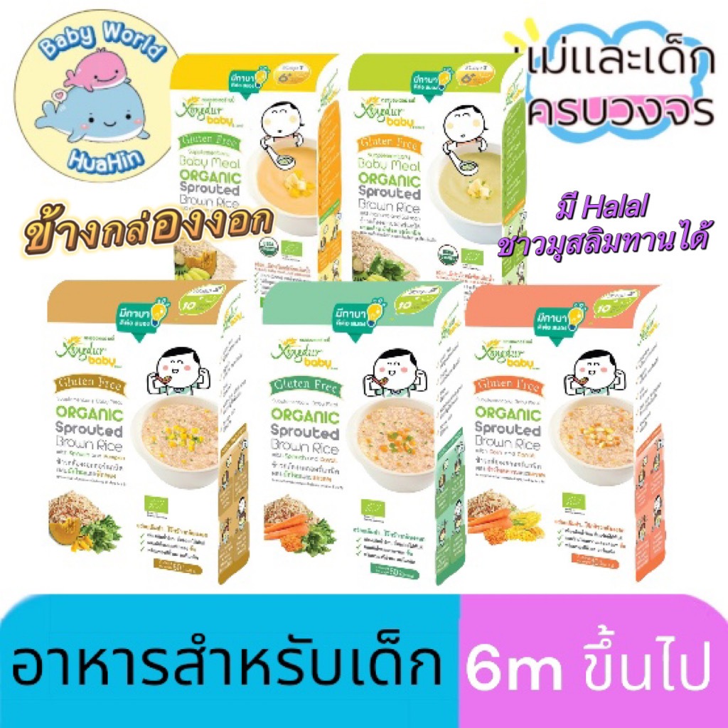Xongdur Baby ซองเดอร์ เบบี้้ ข้าวกล้องงอกออร์แกนิคสำหรับเด็ก สูตรออร์แกนิค