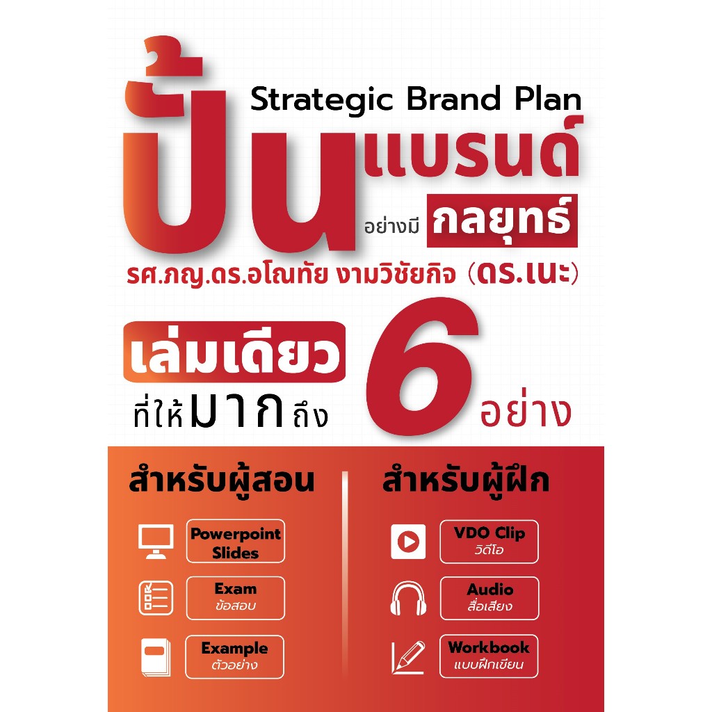 (พรีออเดอร์ 7-14 วัน) ปั้นแบรนด์อย่างมีกลยุทธ์ Strategic Brand Plan หนังสือ ของ รศ.ดร.อโณทัย เนะ งามวิชัยกิจ